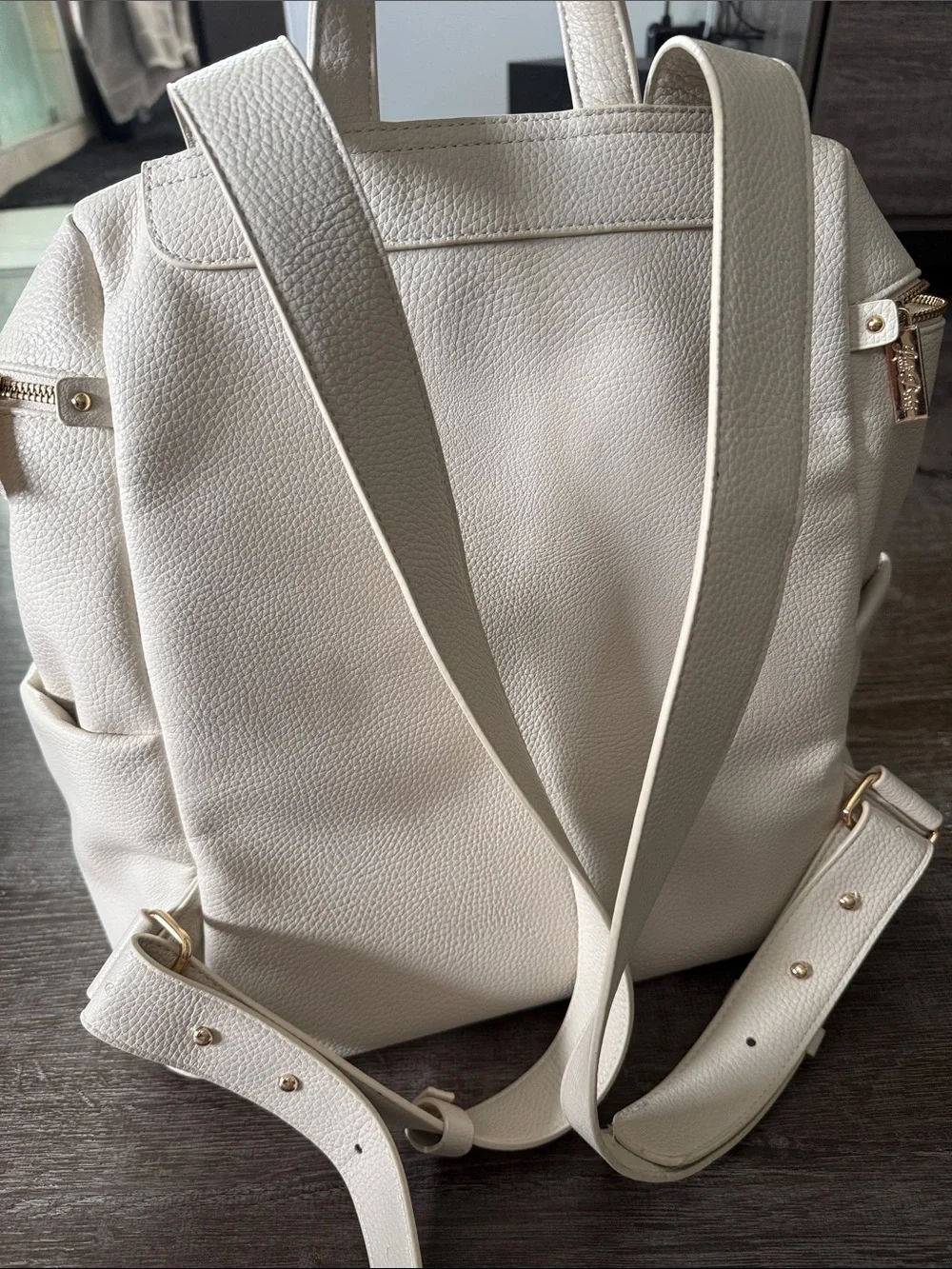 Luli Bebe- Monaco Diaper Bag Backpack - Pearl White